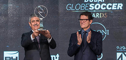2015: Awarded by the Globe Soccer Awards