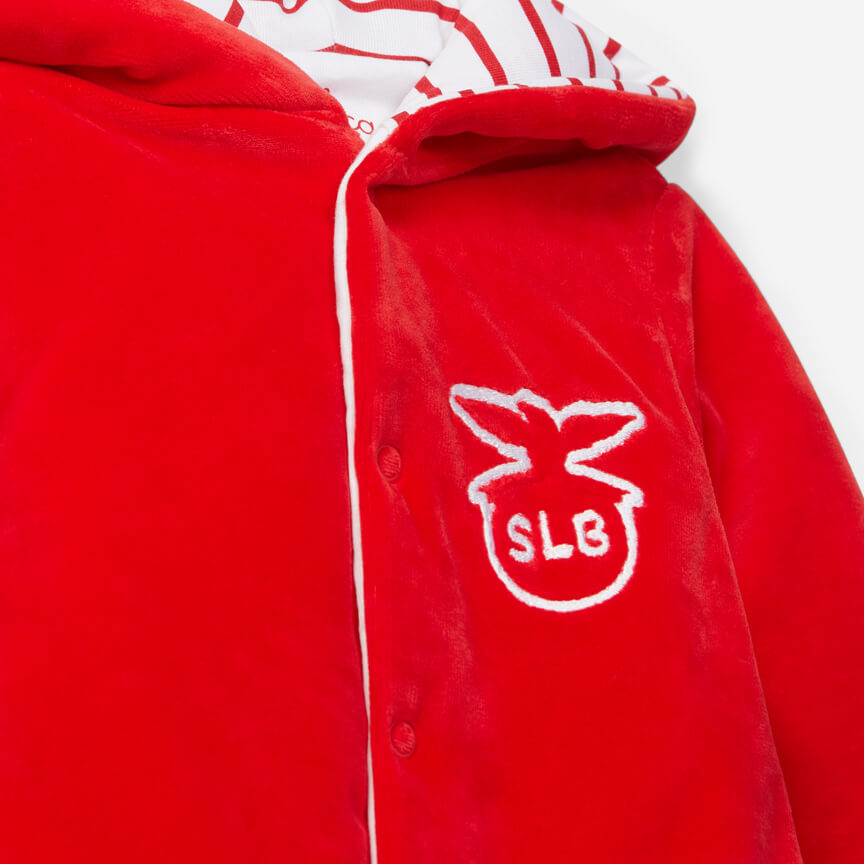 SLB Emblem Red Quilted Babygrow