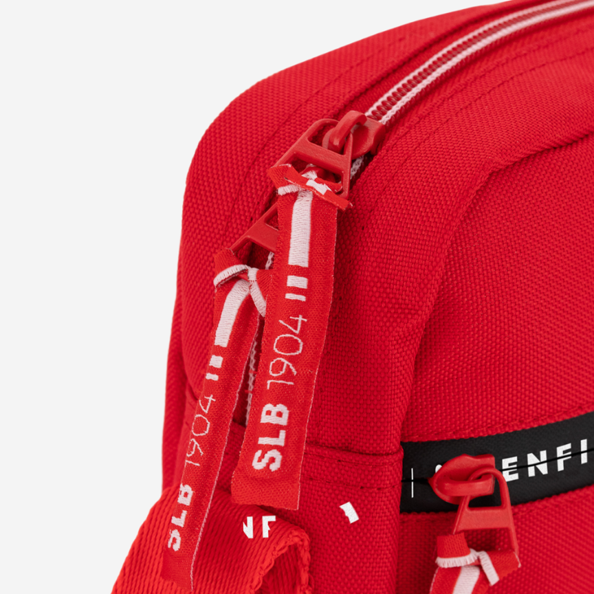 Red Shoulder Bag with Sport Lisboa e Benfica Emblem
