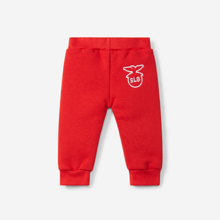 Red Pants with the SLB Emblem