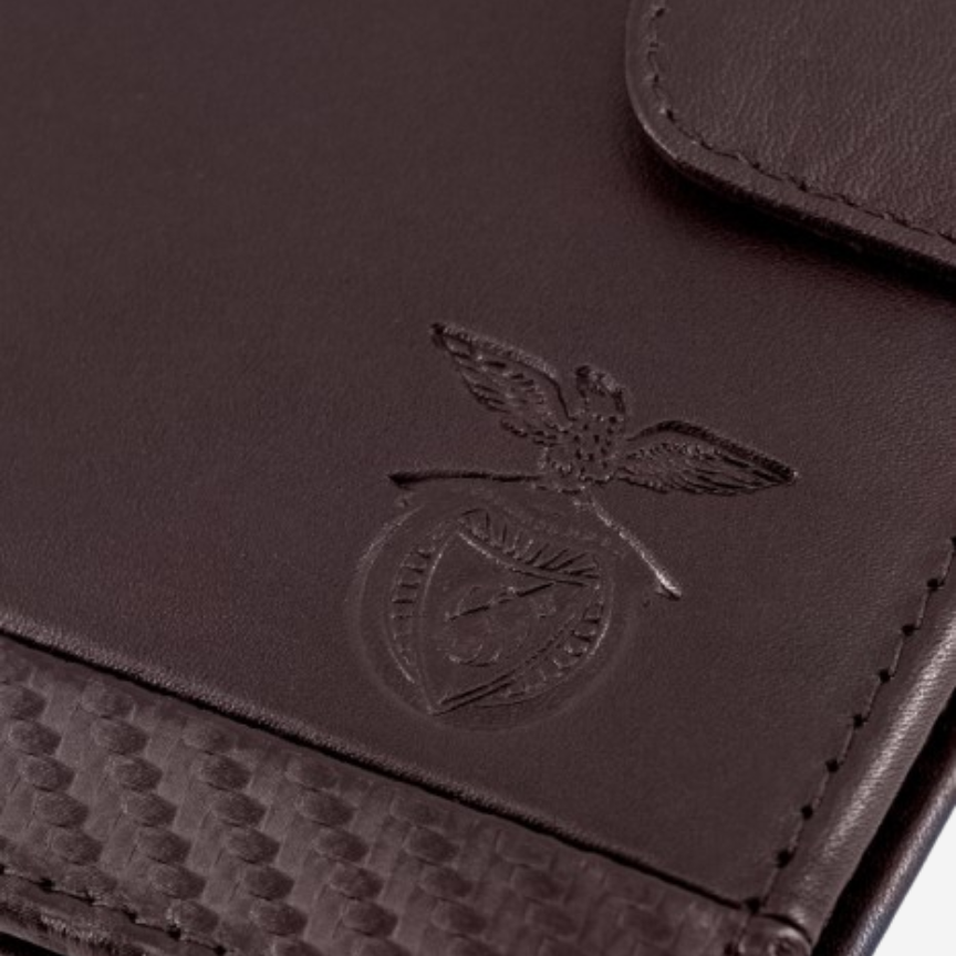 Brown Wallet with Leather Clip SL Benfica