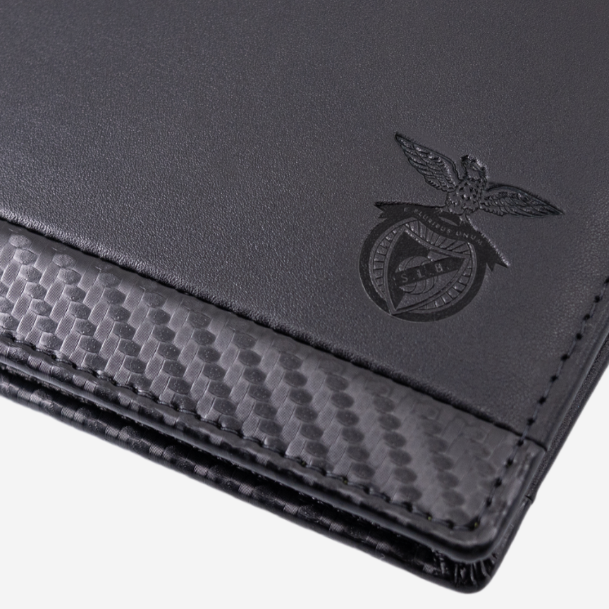 SL Benfica black leather wallet