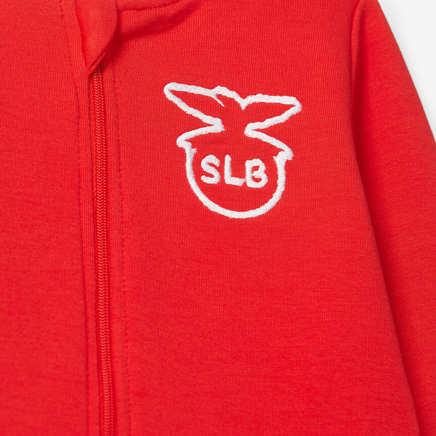 Red Jacket with the SLB Emblem