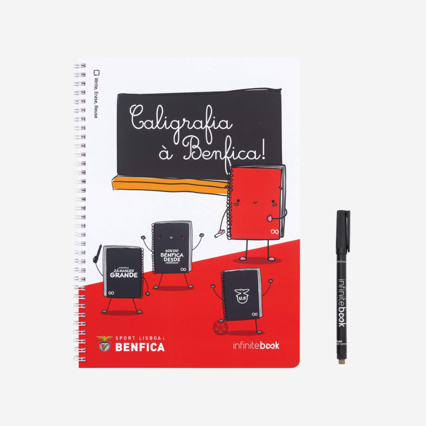 Red and White InfiniteBook Calligraphy SL Benfica
