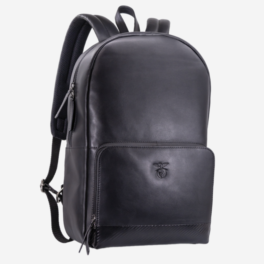 SL Benfica black leather backpack