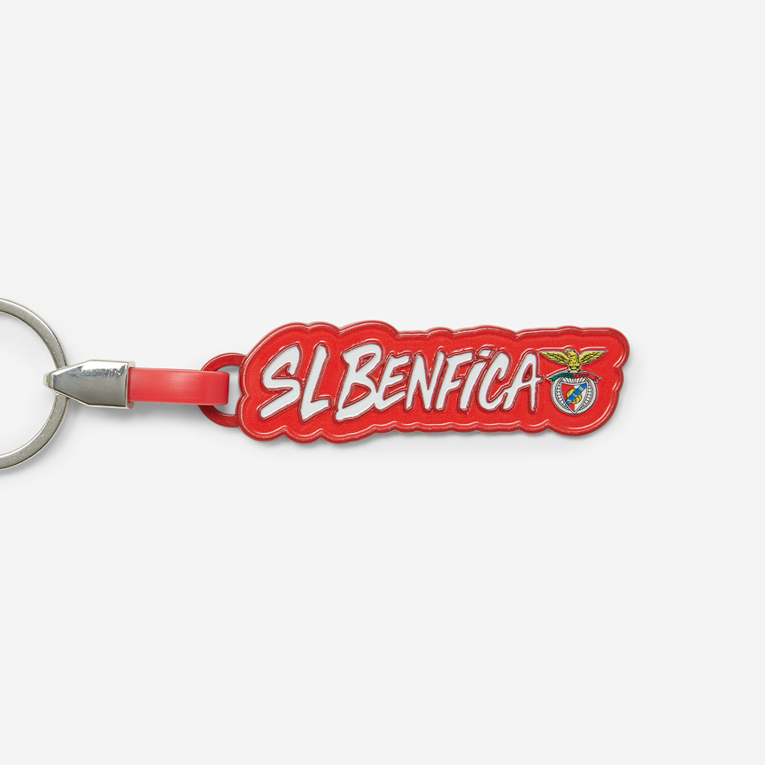 Red keyring with SL Benfica pendant
