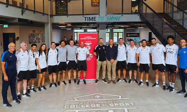 Benfica's technical team at the Mediterranean College of Sport